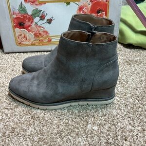 Life Stride Charcoal Ankle Booties